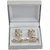 CUFFLINK Formal Square Golden Cuff Link and Tie Pin set
