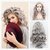 Heat Resistant Fiber Hair granny gray Body Wave Hair Wigs Synthetic Lace Front Wig For Women Drag Queen Hair Wig