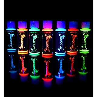  Midnight Glo UV Neon Face & Body Paint Glow - Blacklight  Reactive Fluorescent Paint - Safe, Washable, Non-Toxic, Great For Raves,  Parties, Festivals, Halloween (2 oz Bottles(8)) : Beauty & Personal Care
