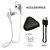 GLAK Sports / Gym / Running / Exercise / Stereo Wireless Headphone With Mic Noise Cancelling Bluetooth V4.1 Earbuds Earphones Headsets (White)