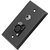 Seismic Audio SA-PLATE11 Black Stainless Steel Wall Plate with One 1/4-Inch TS Mono Jack and XLR Female Connector