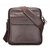 Zicac Mens Genuine Leather Shoulder Messenger Bag - Brown