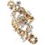 Biyu Party Wear Cubic Zirconia Gold Plated Alloy Adjustable Finger Ring
