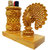 Gangamani Fashions Wooden Carving Pen Holder  + Jali dancing Peacock