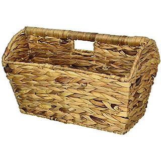 Buy Household Essentials Portable Wicker Magazine Rack, Natural Online ...