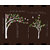 Corner Tree decal - Set of Two trees (W x H) inches90 x 96