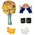 GKI Euro Fasto Table Tennis (T.T.F.I. Approved) Bat Combo with Pair of Palm Support, Pair of Wrist Band  Table Tennis B