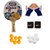 GKI Hitback Table Tennis (T.T.F.I. Approved) Bat Combo with Pair of Palm Support, Pair of Wrist Band  Table Tennis Ball