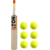 SS Ton Tennis Kashmir Willow Cricket Bat (Full Size) With Free Tennis Balls (6 Pcs.)