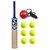 SG Boundary Xtreme Tennis Kashmir Willow Cricket Bat (Full Size) With Free Tennis Balls (6 Pcs) Rope Practice Ball