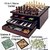 Board Game Set - Deluxe 15 in 1 Tabletop Wood-accented Game Center with Storage Drawer (Checkers, Chess, Chinese Checkers, Parcheesi, TicTacToe, SOlitaire, Snakes and Ladders, Mancala, Backgammon, Poker Dice, Playing Cards, Go Fish, Old Maid, and Dominos)