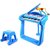 VT Classical Elegant Piano Children's Toy Keyboard Musical Instrument Play Set w/ crophone, Stool, 37 Key Piano, Records & Playbas Music (Blue)