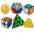 Dreampark Set of 6 Magic Speed Cubes Bundle with Pyraminx, Megaminx, Oblique, Mastermorphix, Square-1 SQ1 and Snake Yellow and White Twisty Toy Puzzle