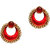 Fashionable Red Silk Thread earrings for women  Girls by shrungarika (ST-23)