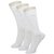 Neska Moda 3 Pairs Boys Girls Plain White Free Size Cotton Mid Calf Length School Uniform Socks Age 2 To 4 Years
