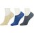 Neska Moda Premium 3 Pair Unisex Terry Cotton Plain No Show Low Cut Socks With Silicon Gel Multicolor S448