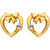 Mahi Gold Plated Heart shape combo of Earring  Bracelet with CZ for Women CO1104592G
