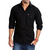 Men's Solid Casual Black Shirt