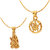 Mahi Casual Gold Plated Contemporary Pendant With Chain Only (Combo of 2)