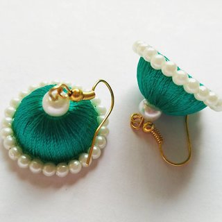 Buy Blue Silk Thread Earring Jhumka Online - Get 50% Off
