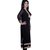 Black Solid Georgette Kurti With Gold Detail