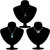 OM Jewells Rhodium Plated Contemporary 3 Pendant Set For Women