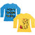 Indistar Girls Cotton Full Sleeve Printed T-Shirt (Pack of 2)_Yellow::Blue_Size: 6-7 Year