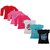 Indistar Girls 3 Cotton Full Sleeves and 3 Half Sleeves Printed T-Shirt (Pack of 6)_Red::Red::Pink::White::Blue::Black_Size: 6-7 Year