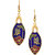 Jazz  Blue  Meenakari Dangler Earrings for Women