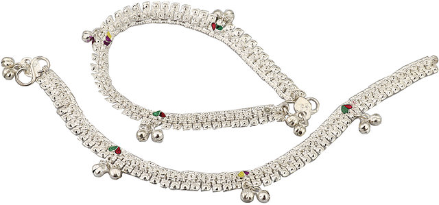 Silver Payal Ghungroo Anklet 