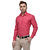 Lee Marc Men's Pink Regular Fit Casual Poly-Cotton Shirt