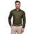 Hangup Mens Solid Olive Green PolyCotton Shirt