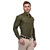 Hangup Mens Solid Olive Green PolyCotton Shirt