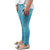 Meia for Girls Sky Blue Circle Printed Legging