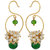 Arsya Jade Green Pearl Hoop Earrings Jewellery AOVE12