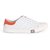 Blinder Mens Orange  White Lace-up Sneakers