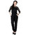Black Rayon Plain Jumpsuits For Women