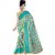 RK FASHIONS Blue Georgette Party Wear Printed Saree With Unstitched Blouse - RK236652