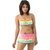 Nice-looking And Surprising Multi Colored Significant Ruffled Tie Skirted Bikini Set.