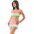 Nice-looking And Surprising Multi Colored Significant Ruffled Tie Skirted Bikini Set.
