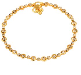 Pair of Cz Stone Single Liner Anklet By Sparkling Jewellery