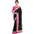 Meia Black Chiffon Embroidered Saree With Blouse