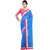 Meia Blue Chiffon Embroidered Saree With Blouse