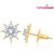 Meenaz Starrred Treat  Gold & Rhodium Plated CZ Earings T115