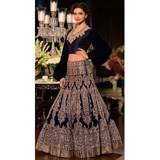 Deepika padukone blue best sale lehenga