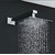 EASY RAIN 4x4 Inch Ultra Thin Shower Head with 18 Inch Square  Shower Arm