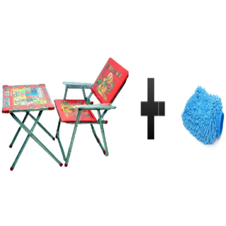 s4d Steel Art Multipurpose Metal Desk Chair and free microfiber hand glove one pc colour assorted