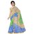 RK FASHIONS Blue Georgette Party Wear Printed Saree With Unstitched Blouse - RK236602