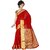 RK FASHIONS Red Cotton Silk Party Wear Printed Saree With Unstitched Blouse - RK227292
