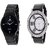 IIK Collection Men And Glory Black PU Butterfly Analog Couple Analog Watches For Men And Women